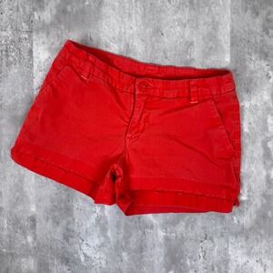 Patagonia All Wear 4" Shorts Womens 0 Orange Organic Cotton Stretch Active